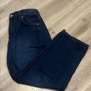 LOFT Women’s Dark Denim Straight Jeans